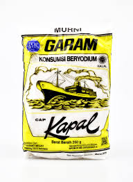 Garam Murni Cap Kapal 250gr / Garam Dapur Kapal / Cap Kapal Garam Beryodium
